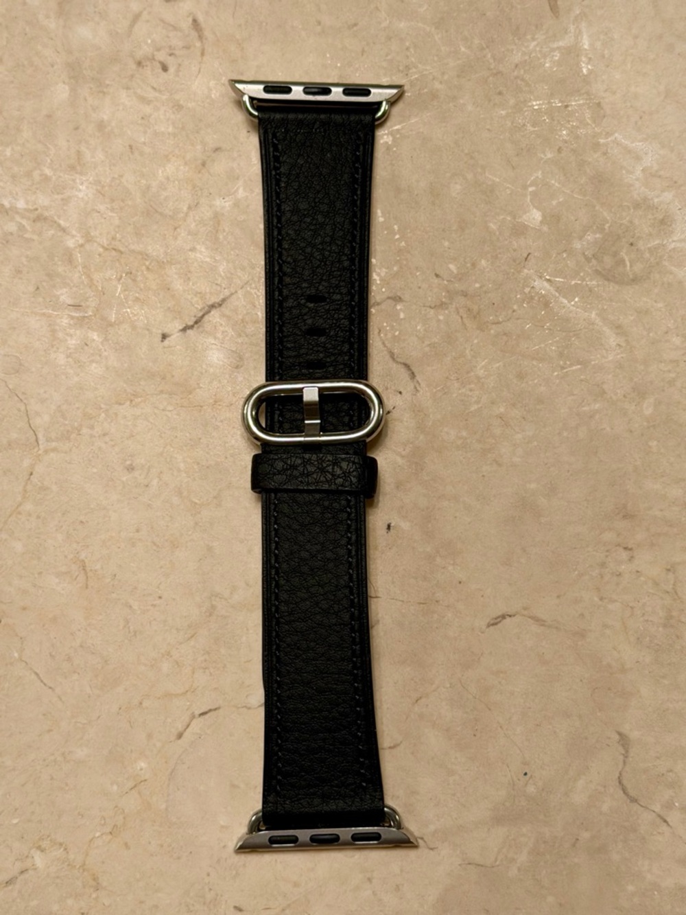 Apple Black Leather Watch Band